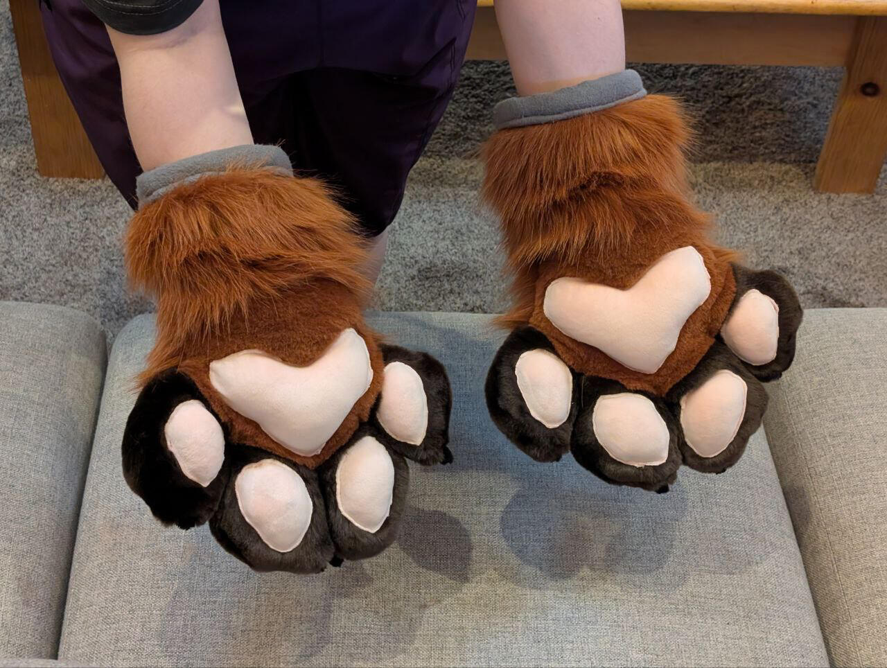 Brown and Amber Paws with Beans
