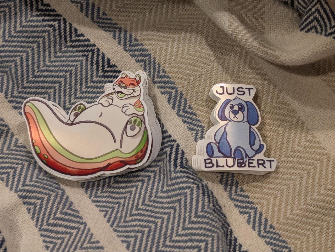 Casper and Blubert Stickers