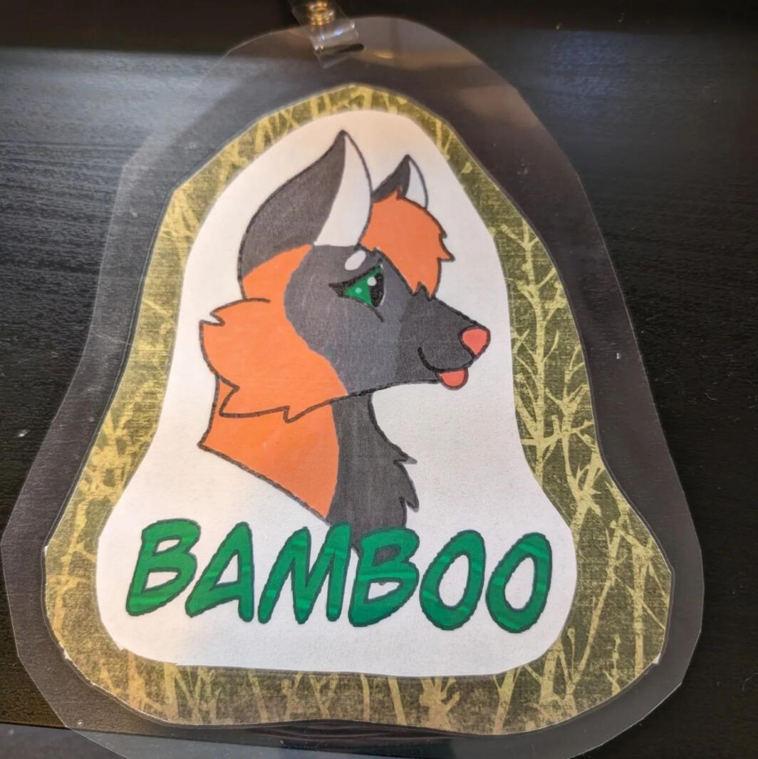 Bamboo badge